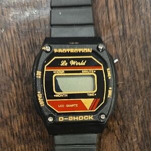 Black and Gold Digital Watch